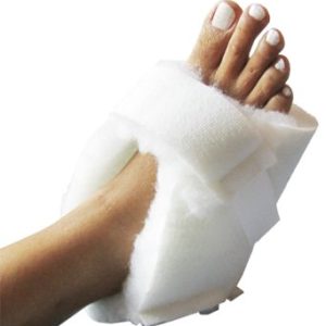 Fersenschoner mit Klettverschluß, weiß (Paar)