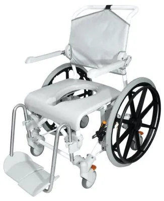 Dusch- und Toilettenrollstuhl Swift Mobil 24 -2 mit Eimerhalter,grau