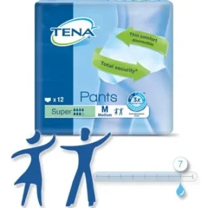 TENA Pants PROskin Super M, Hüfte 80-110 cm (1 Karton: 4 x 12 Stück)