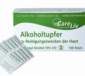Alkoholtupfer 3x 6cm, einzeln verpackt (VPE: 100 Stück)