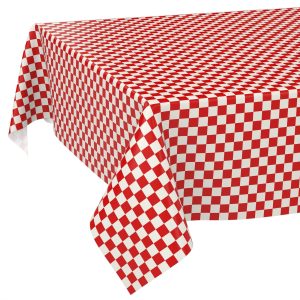 Wachstischdecke Wachstuch Tischdecke Wachstuch Meterware Tischdecke abwaschbar Gartentischdecke Karo Rot