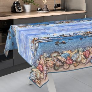 Wachstuch Tischdecke abwaschbar Wachstischdecke Meterware Fischerufer Outdoor Tischdecke Gartentischdecke