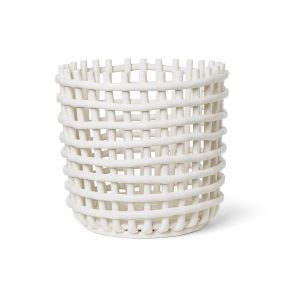 ferm LIVING Centrepiece Korb Weiß XL