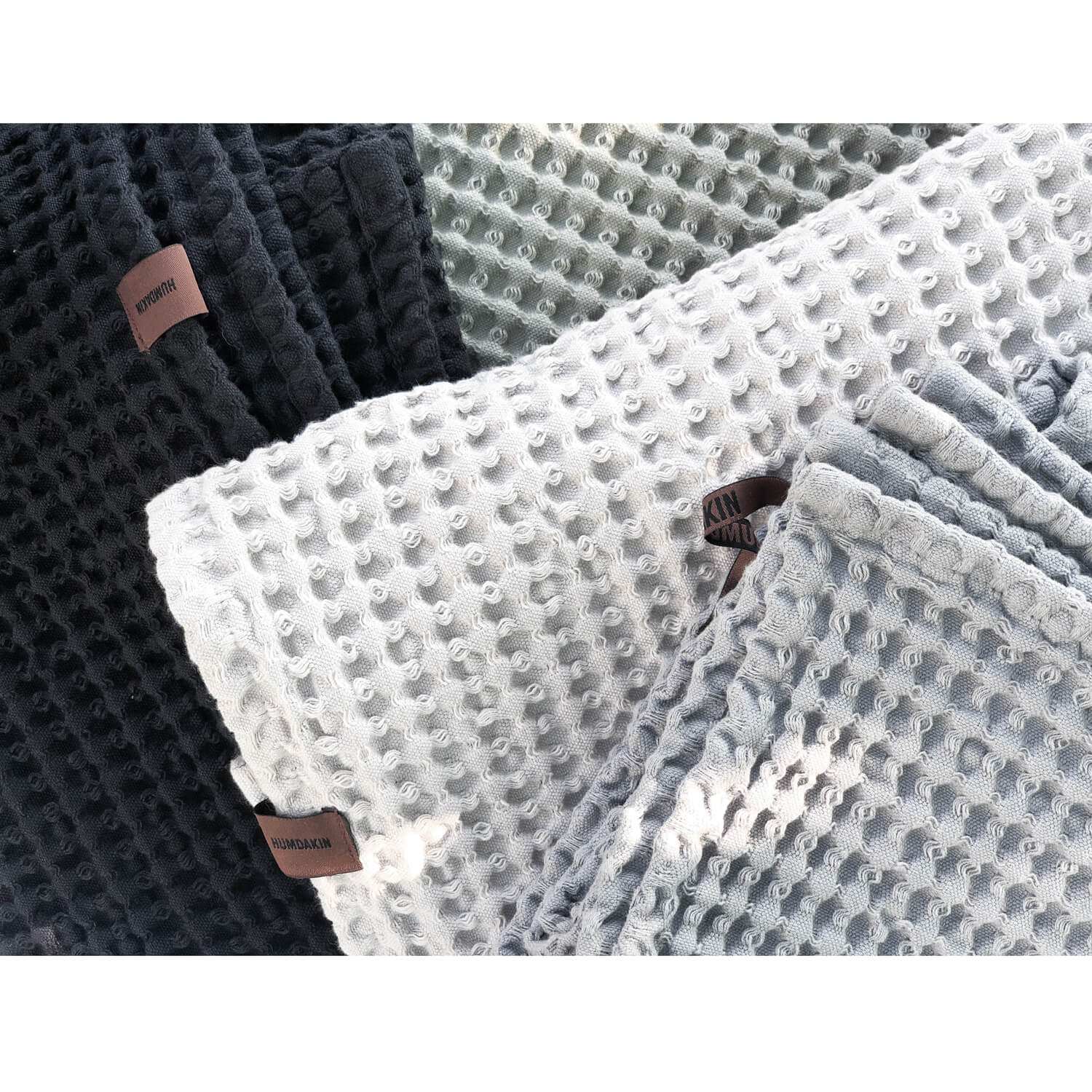 Humdakin Handtuch Waffle Light Stone – Bild 5