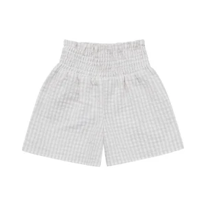 Smocked Gingham Shorts „Lavender“