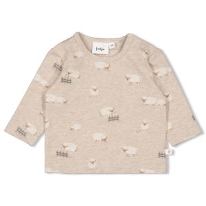 Longsleeve AOP – Sleepy Sheepy (Taupe Melange)
