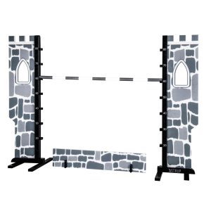 Sprung-Hindernis für die Hobby Horses im Burg-Design