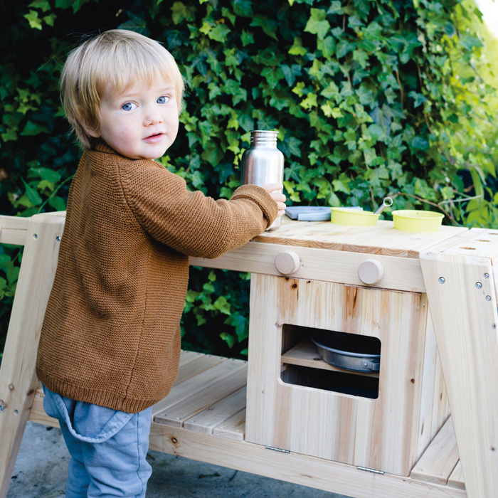 Matschküche aus Holz – Bild 2