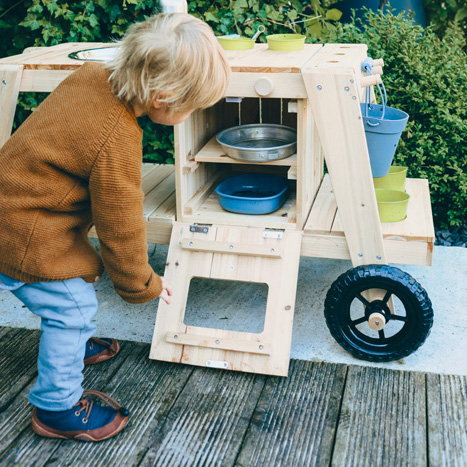Matschküche aus Holz – Bild 3