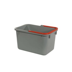 17 Liter Eimer, grau mit Henkel gelb