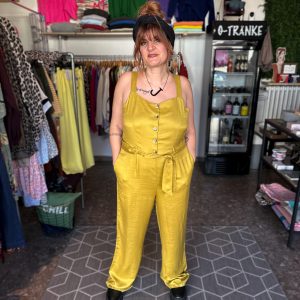 Premium-Jumpsuit “Ines” – Senfgelb – 2 Größen