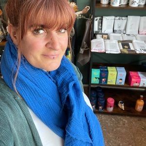 XL-Musselin-Tuch – Royalblau