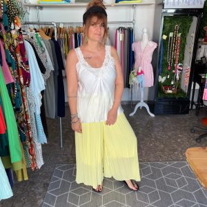 Plissee Hose – Gelb