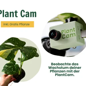 Zeitraffer Kamera für Pflanzen indoor – PlantCam mit Zoom-Linse (65° Sichtfeld)