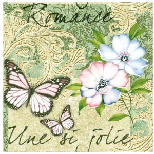 Servietten Mank Jolie 40x40cm, 3-lagig, 1/4-Falz, 100 Stk.